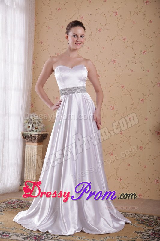 Foster City CA Beaded White Brush Train Prom Bridesmaid Dresses
