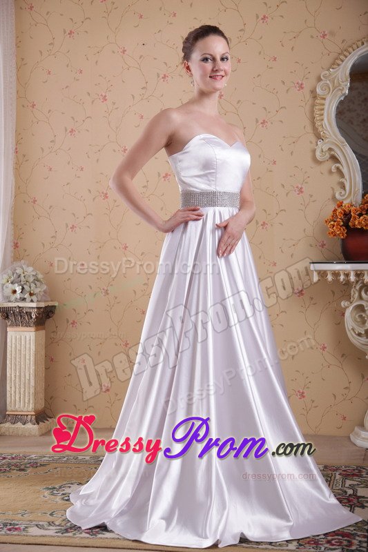 Foster City CA Beaded White Brush Train Prom Bridesmaid Dresses