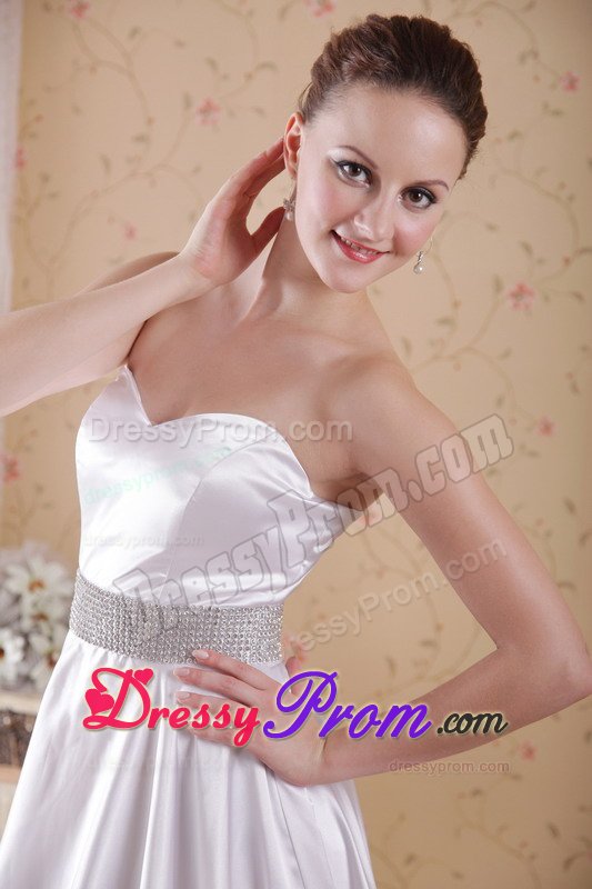 Foster City CA Beaded White Brush Train Prom Bridesmaid Dresses