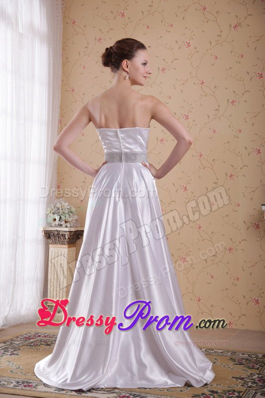 Foster City CA Beaded White Brush Train Prom Bridesmaid Dresses