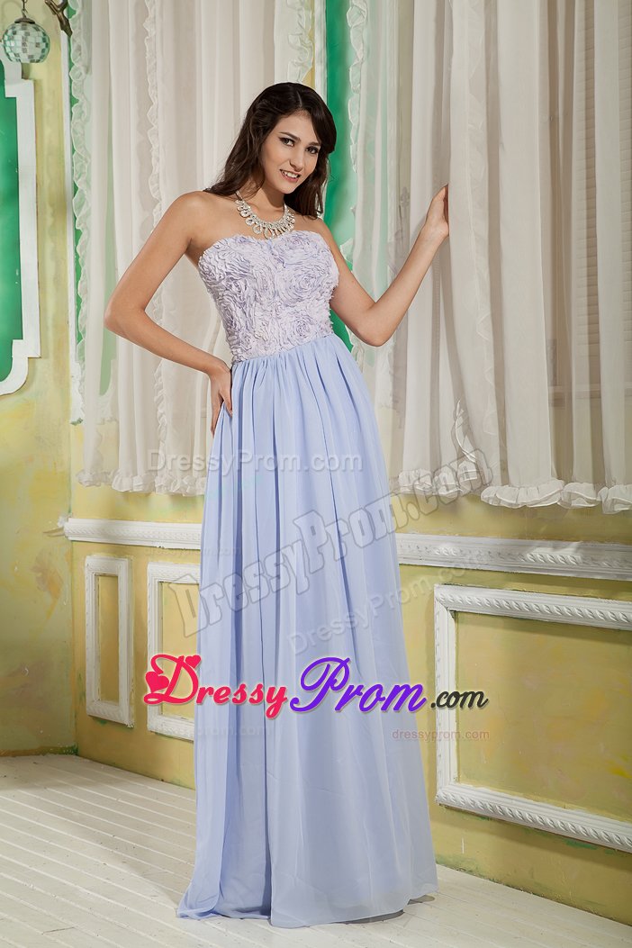Concord CA Lilac Empire Prom Party Dress with Rolling Flowers