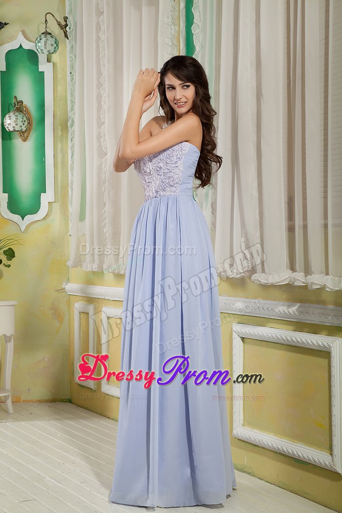 Concord CA Lilac Empire Prom Party Dress with Rolling Flowers