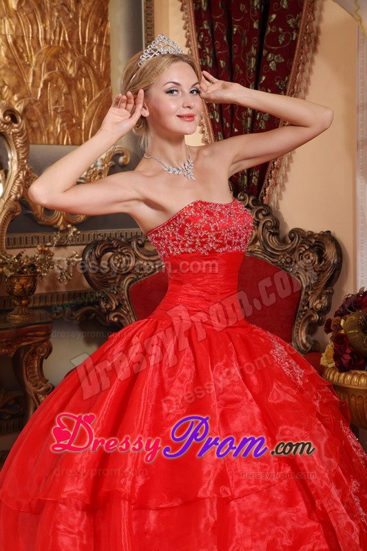 Littleton CO Red Sweet Sixteen Quinceanera Dresses with Beading