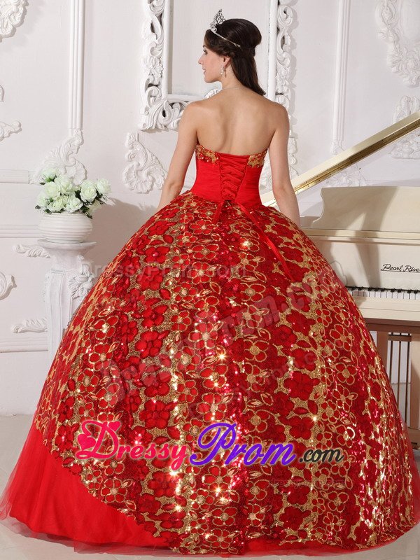 Lakewood CO Beaded and Ruched Red Strapless Quinceanera Dresses