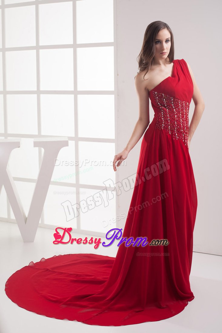 Red One Shoulder Beaded Prom formal Dress in Oxfordshire