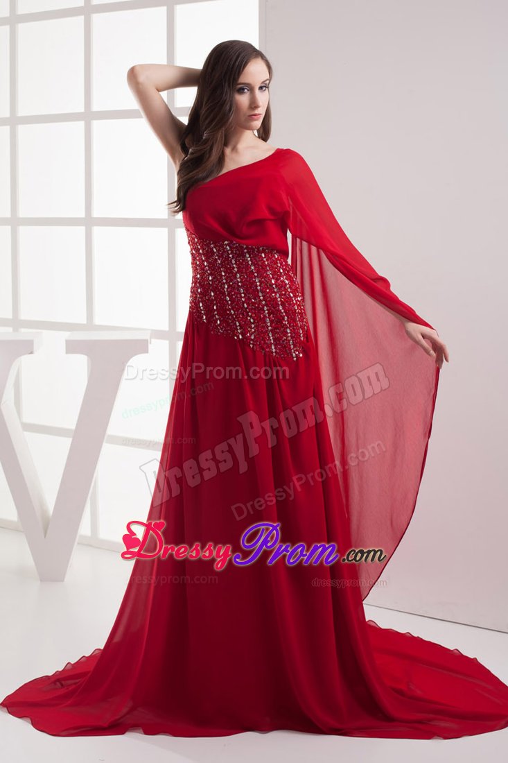 Red One Shoulder Beaded Prom formal Dress in Oxfordshire