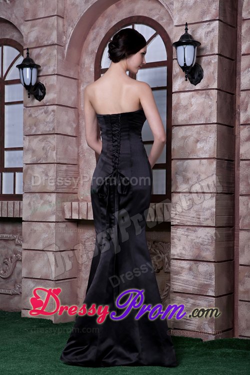 Black and Champagne Embroidery Floor-length Dress for Prom