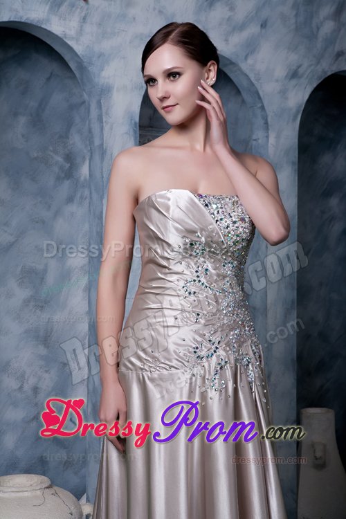 Brush Train Beaded Grey Prom Gown Dress in North Yorkshire