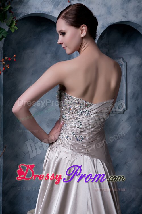 Brush Train Beaded Grey Prom Gown Dress in North Yorkshire