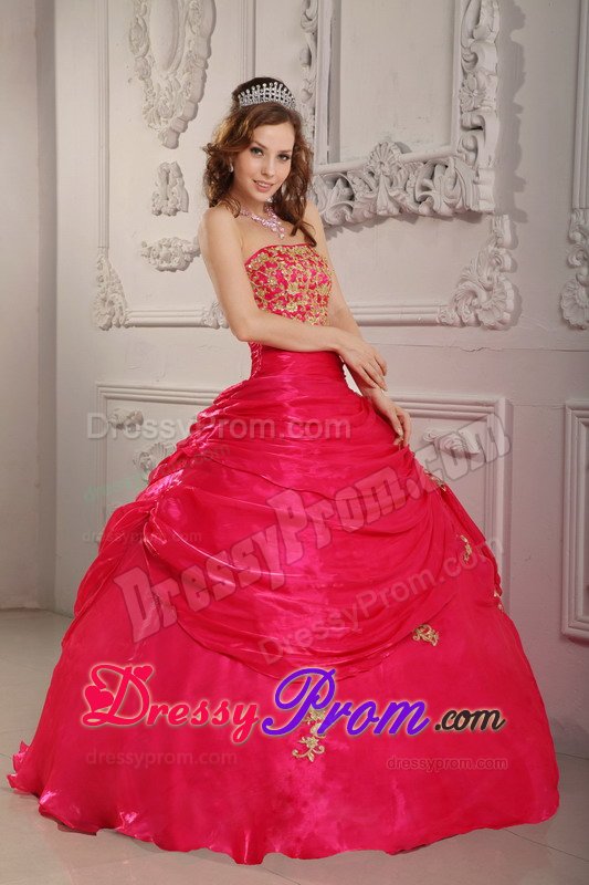 Durango CO Appliqued Organza Quinceanera Gown in Hot Pink 2014
