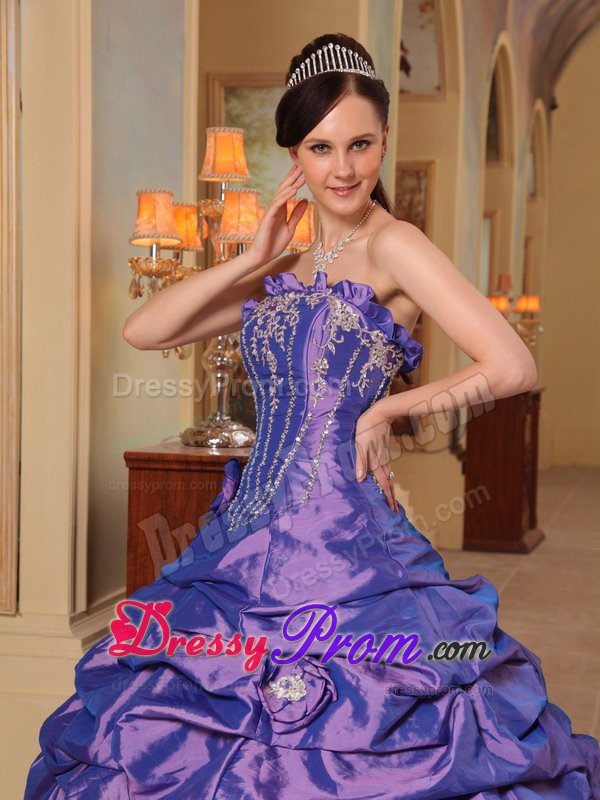 Appliques and Pick ups Accent Lavender Court Sweet Sixteen Dress