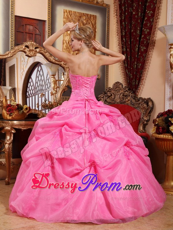 Beading and Pick ups Accent Sweet Sixteen Dresses in Rose Pink