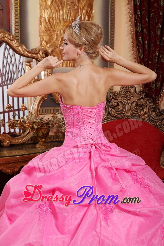 Beading and Pick ups Accent Sweet Sixteen Dresses in Rose Pink