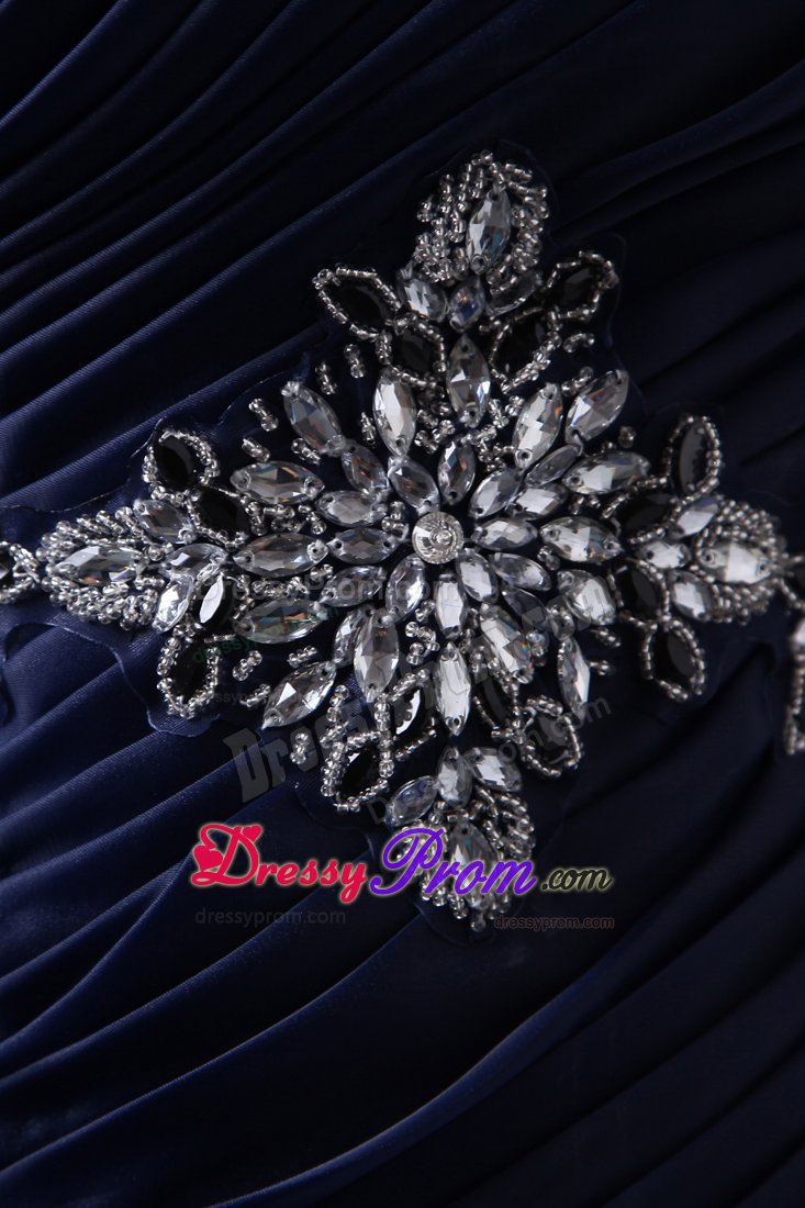 Venice CA Beading and Ruffles Accent Sweet 15 Dresses in Navy Blue