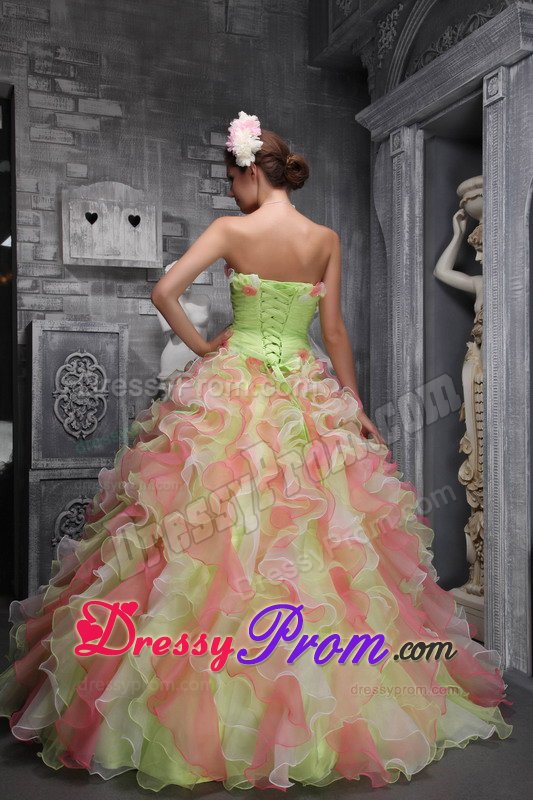 Truckee CA Bud Green Dresses for Quinceanera with Appliques