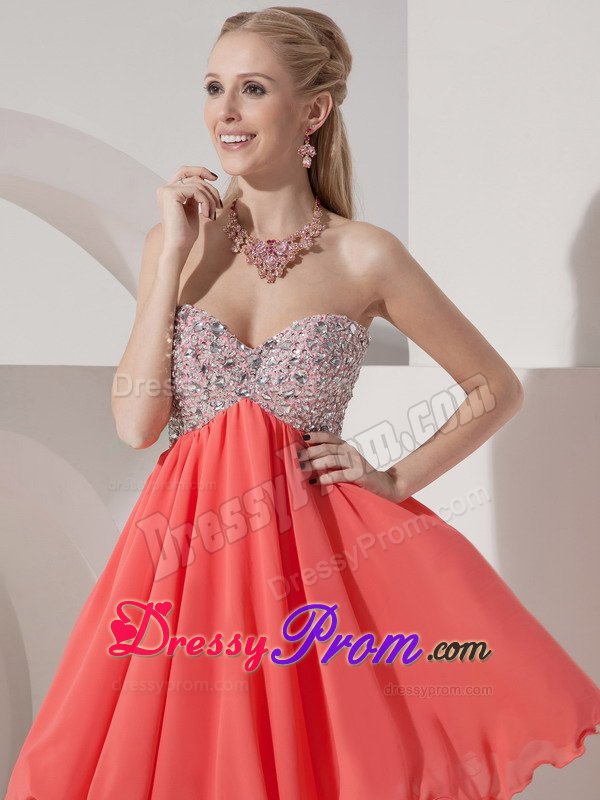 2014 Rust Red Beaded Mini Prom Cocktail Dress On Discount