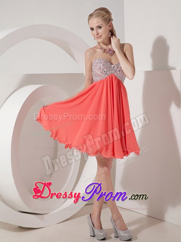 2014 Rust Red Beaded Mini Prom Cocktail Dress On Discount