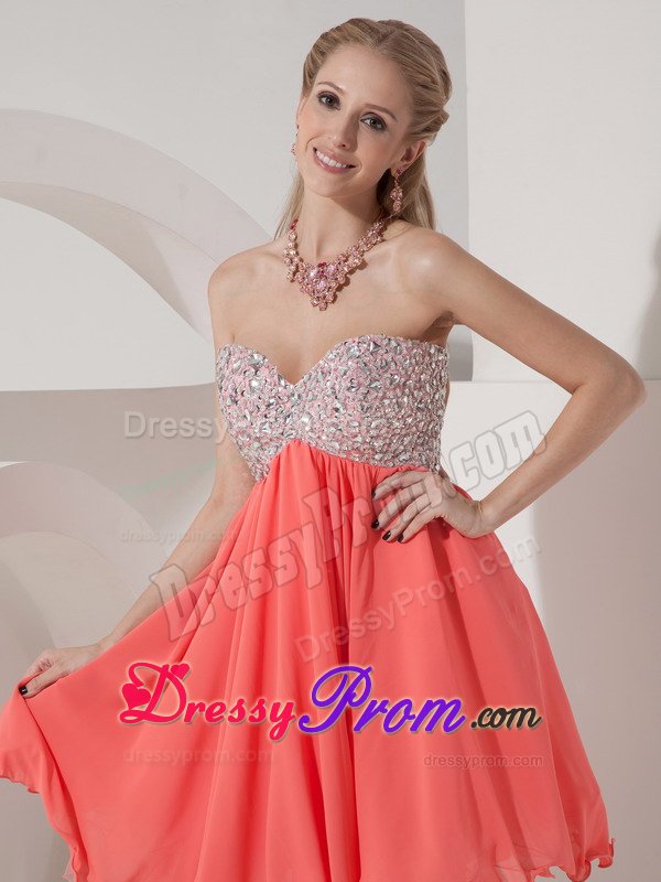2014 Rust Red Beaded Mini Prom Cocktail Dress On Discount