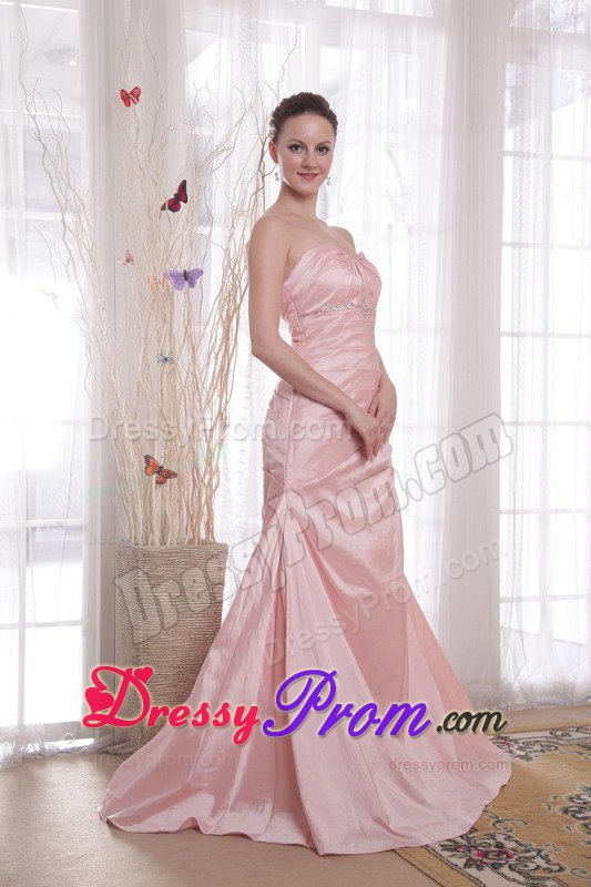 Sexy A-line Pink Beaded Prom formal Dress for Wholesale