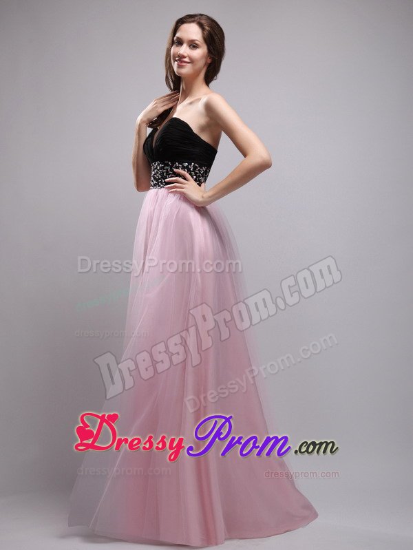 Latest Two-toned Beaded Sweetheart Long Prom Dress for Girls