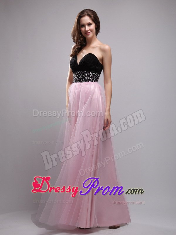 Latest Two-toned Beaded Sweetheart Long Prom Dress for Girls