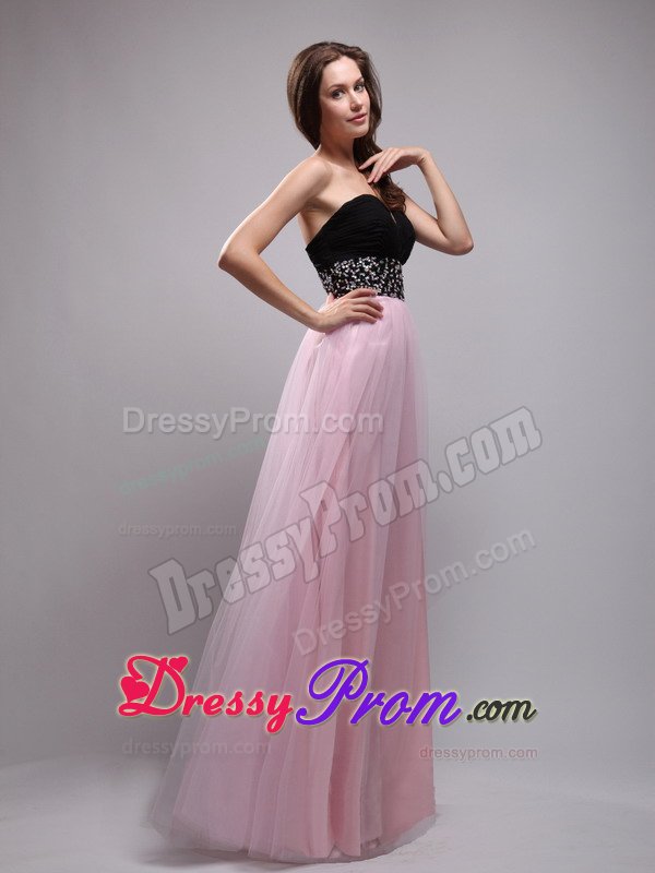Latest Two-toned Beaded Sweetheart Long Prom Dress for Girls