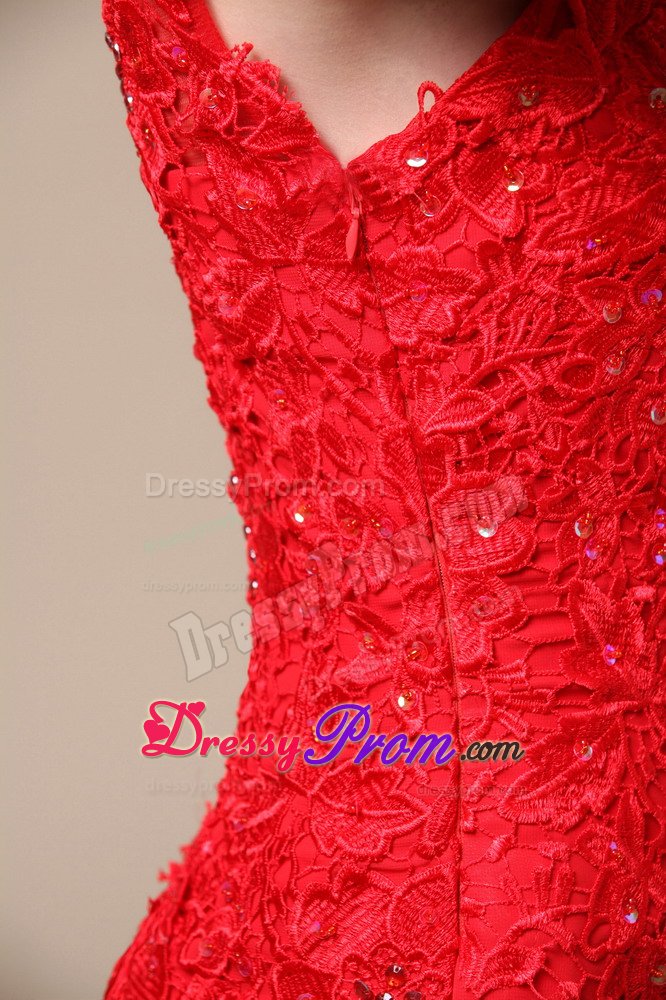 Column Square Neck Zipper-Up Red Prom Dresses Online Stores