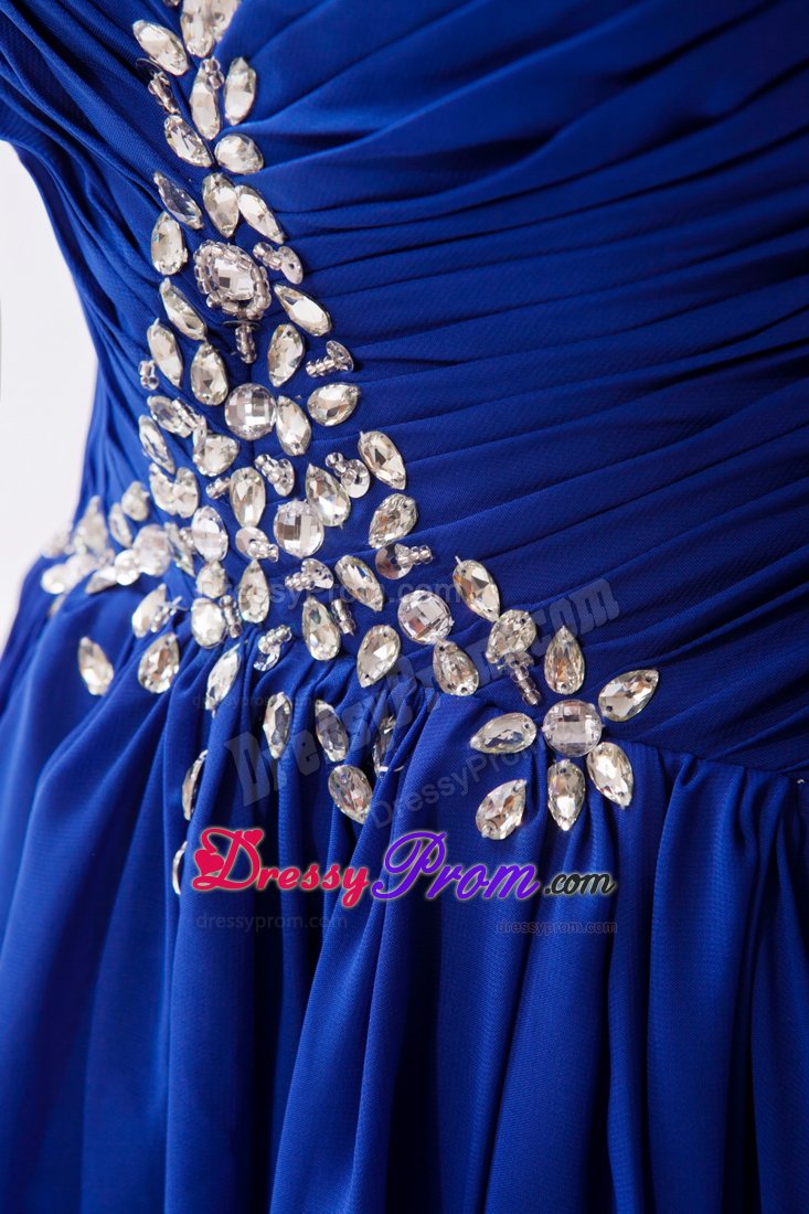 Essential Sweetheart Ruched Prom Party Dress with Rhinestones