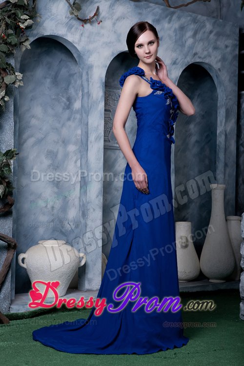 Elegant One Shoulder Flowers Beaded Dress for Prom Under 150