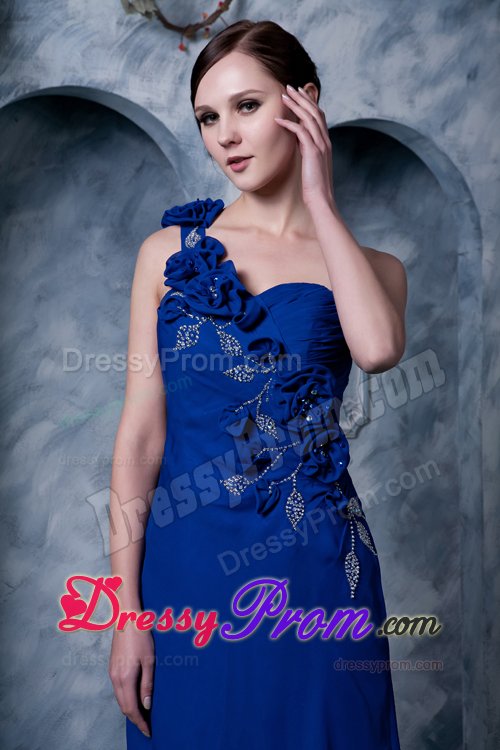 Elegant One Shoulder Flowers Beaded Dress for Prom Under 150