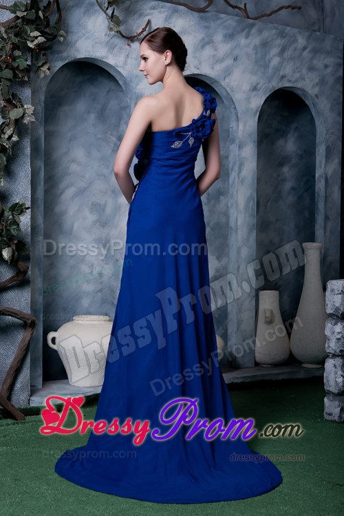 Elegant One Shoulder Flowers Beaded Dress for Prom Under 150