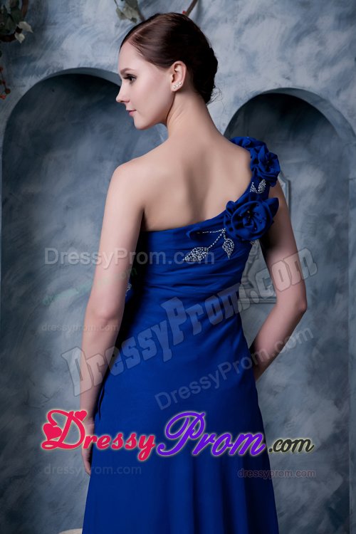 Elegant One Shoulder Flowers Beaded Dress for Prom Under 150