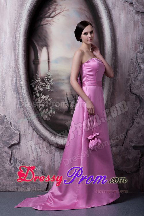 Cute Satin Rose Pink Prom Dress with Sash in Northumberland