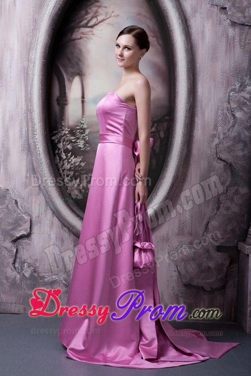 Cute Satin Rose Pink Prom Dress with Sash in Northumberland