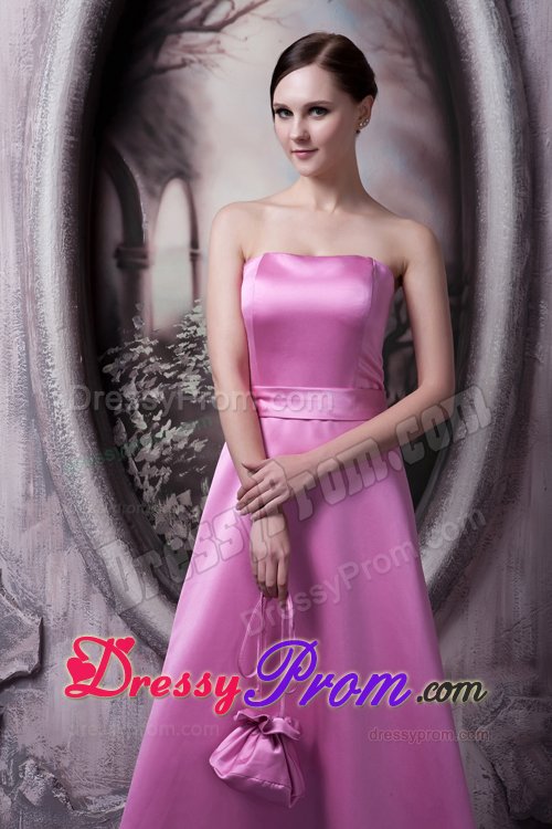 Cute Satin Rose Pink Prom Dress with Sash in Northumberland
