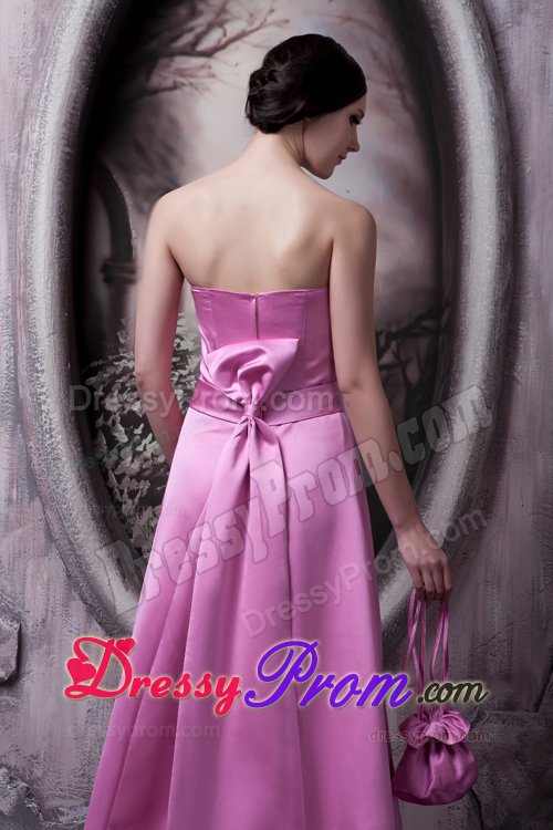 Cute Satin Rose Pink Prom Dress with Sash in Northumberland
