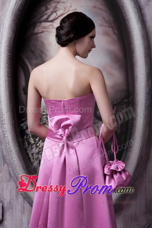 Cute Satin Rose Pink Prom Dress with Sash in Northumberland