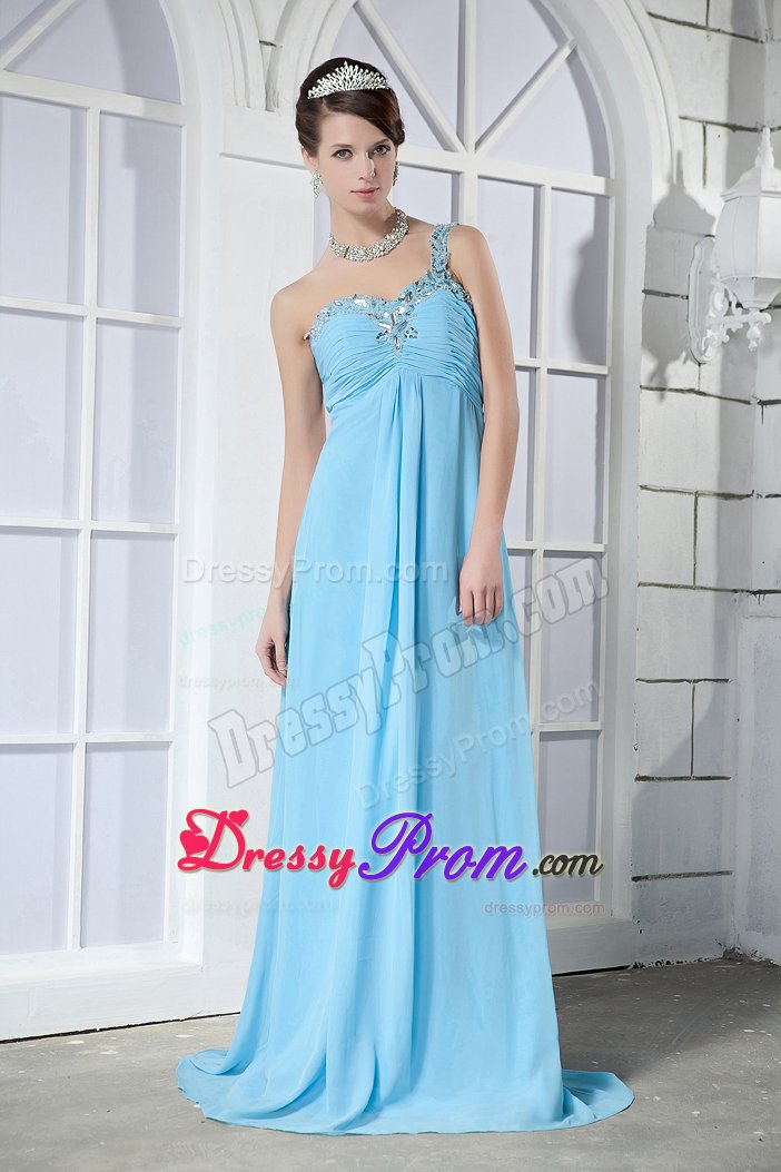 Pretty One Shoulder Beaded Prom Dress Colors to Choose