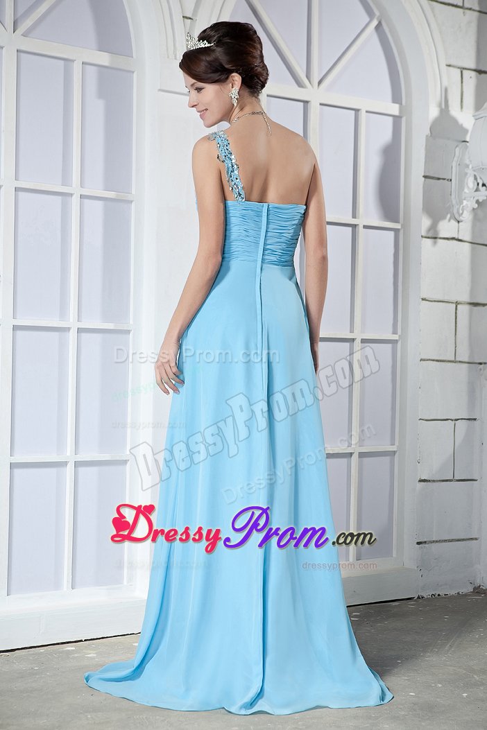 Pretty One Shoulder Beaded Prom Dress Colors to Choose