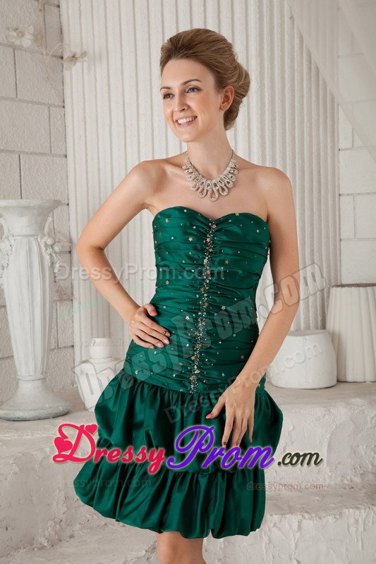 Fashionable Mini-length Sweetheart Prom Graduation Dress Beading Ruche