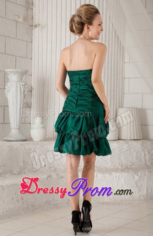 Fashionable Mini-length Sweetheart Prom Graduation Dress Beading Ruche