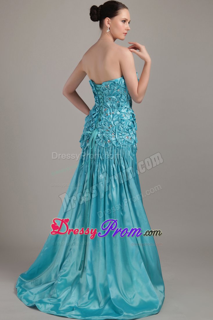 Lace-up Strapless Dress for Prom Beading Sweep Train for Varzea Grande