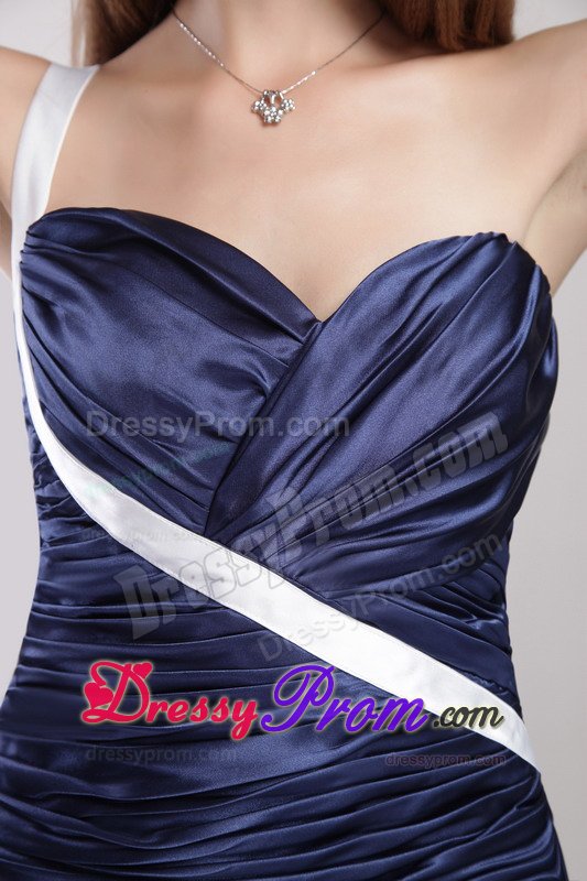 One Shoulder Brush Train Prom Gown Dresses Ruching Sweetheart for 2013