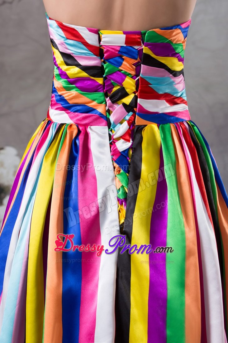 Multi-color Sweetheart Sweep Prom Dress in New Zealand