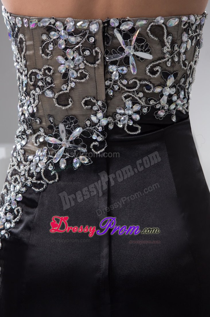 Beading and High Slit Design for 2014 Brush Prom Evening Dress