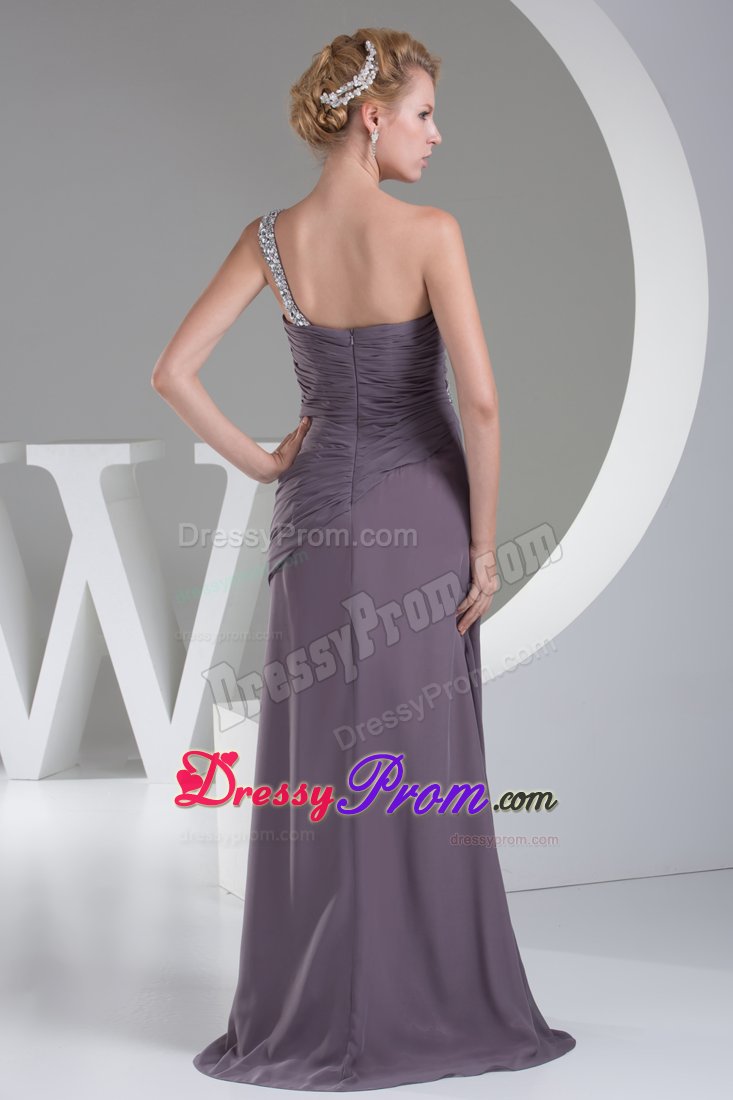 Beaded One Shoulder Dresses for Prom Ruche Floor-length on Discount