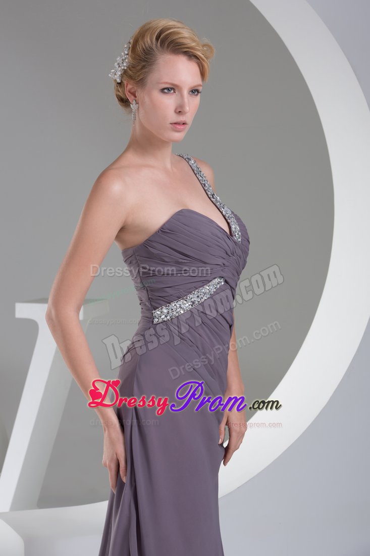 Beaded One Shoulder Dresses for Prom Ruche Floor-length on Discount