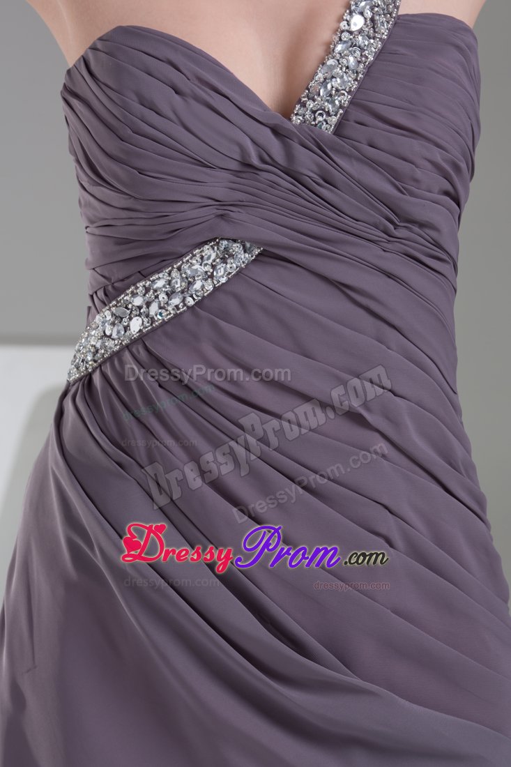 Beaded One Shoulder Dresses for Prom Ruche Floor-length on Discount