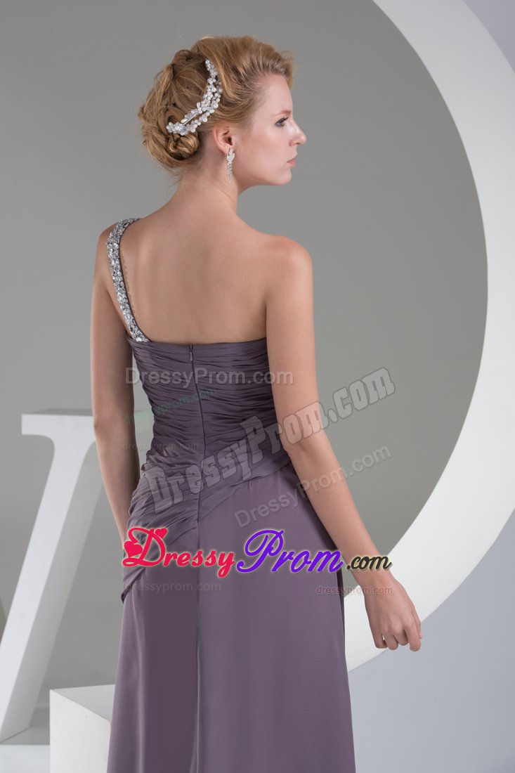 Beaded One Shoulder Dresses for Prom Ruche Floor-length on Discount