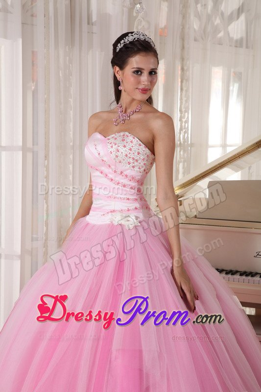 Temecula CA Pink Tulle Sixteen Quinceanera Dresses with Beading